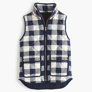 J. Crew Excursion Quilted Vest Buffalo Check Plaid